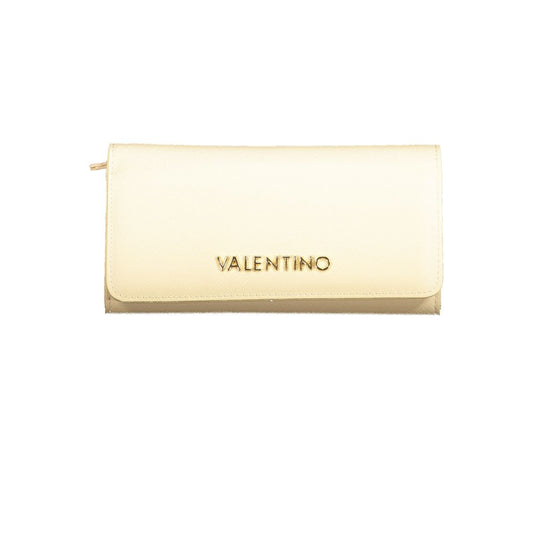 Mario Valentino Beige Faux Leather Wallet with Double Card Spaces