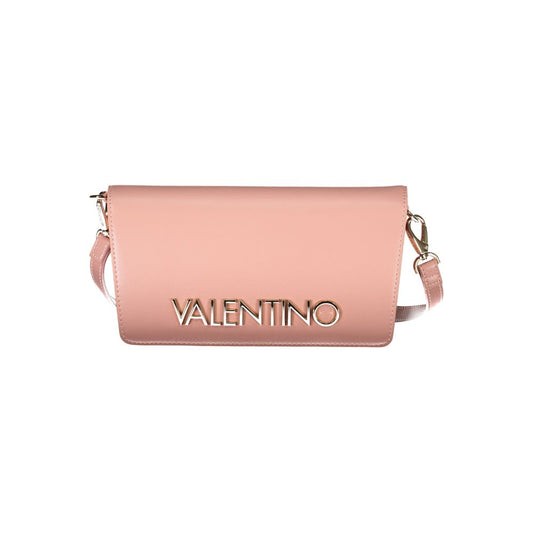 Mario Valentino Pink Leather Effect Handbag with Adjustable Strap