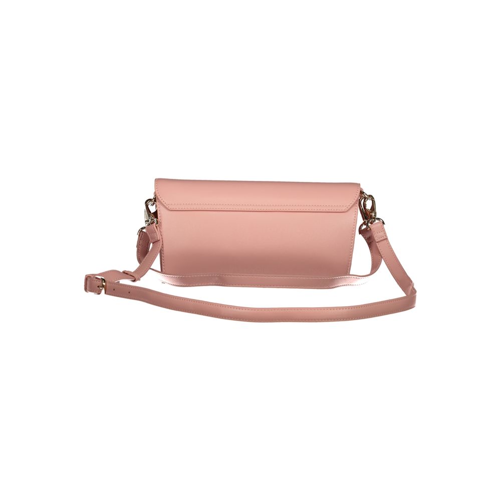 Mario Valentino Pink Leather Effect Handbag with Adjustable Strap