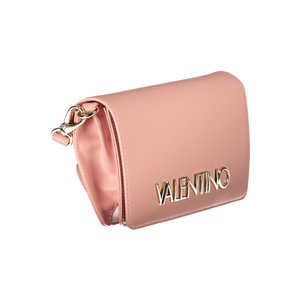 Mario Valentino Pink Leather Effect Handbag with Adjustable Strap