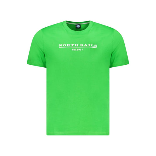 North Sails Green Cotton Men T-Shirt