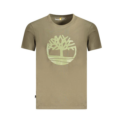 Timberland Green Cotton T-Shirt - Classic Comfort and Style