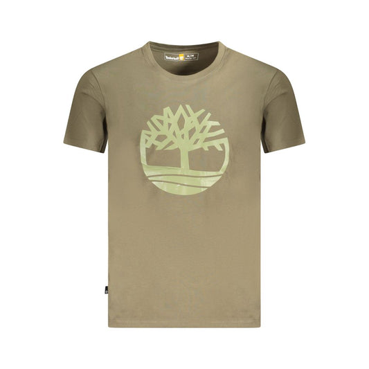 Timberland Green Cotton T-Shirt - Classic Comfort and Style