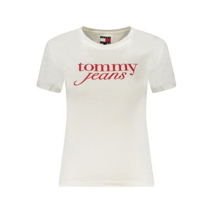 Tommy Hilfiger White Cotton Short Sleeve T-Shirt