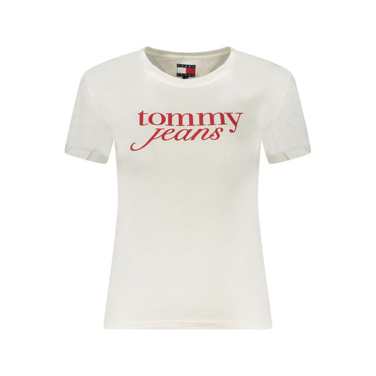 Tommy Hilfiger White Cotton Short Sleeve T-Shirt