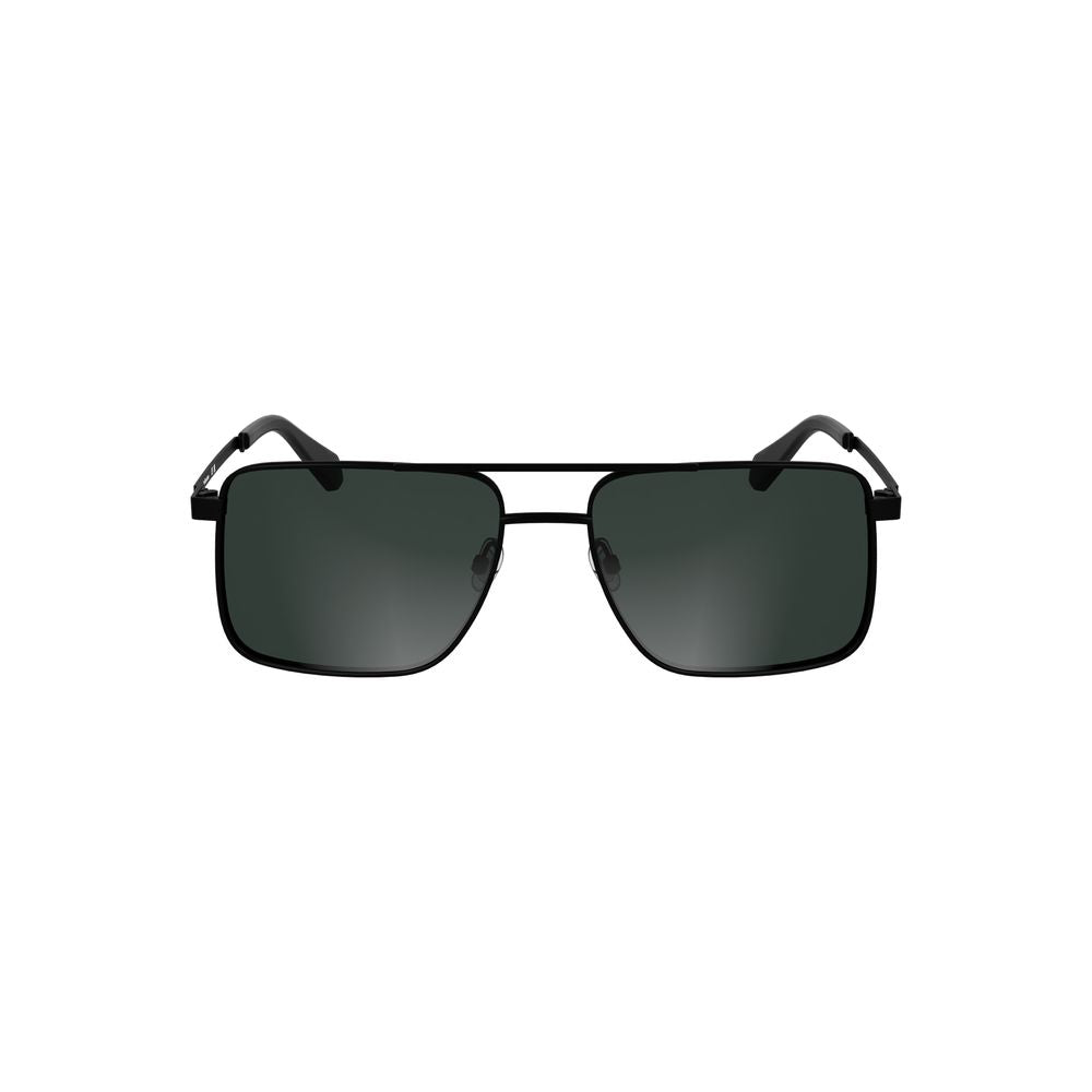 Calvin Klein Men's Black Metal Sunglasses – 58mm Square Lens