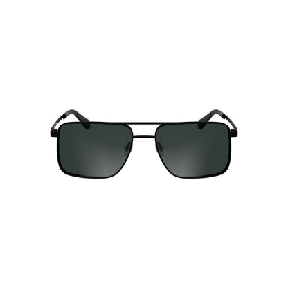 Calvin Klein Men's Black Metal Sunglasses – 58mm Square Lens