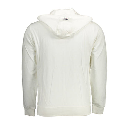 U.S. POLO ASSN. White Cotton Zip-Up Hooded Sweatshirt for Men