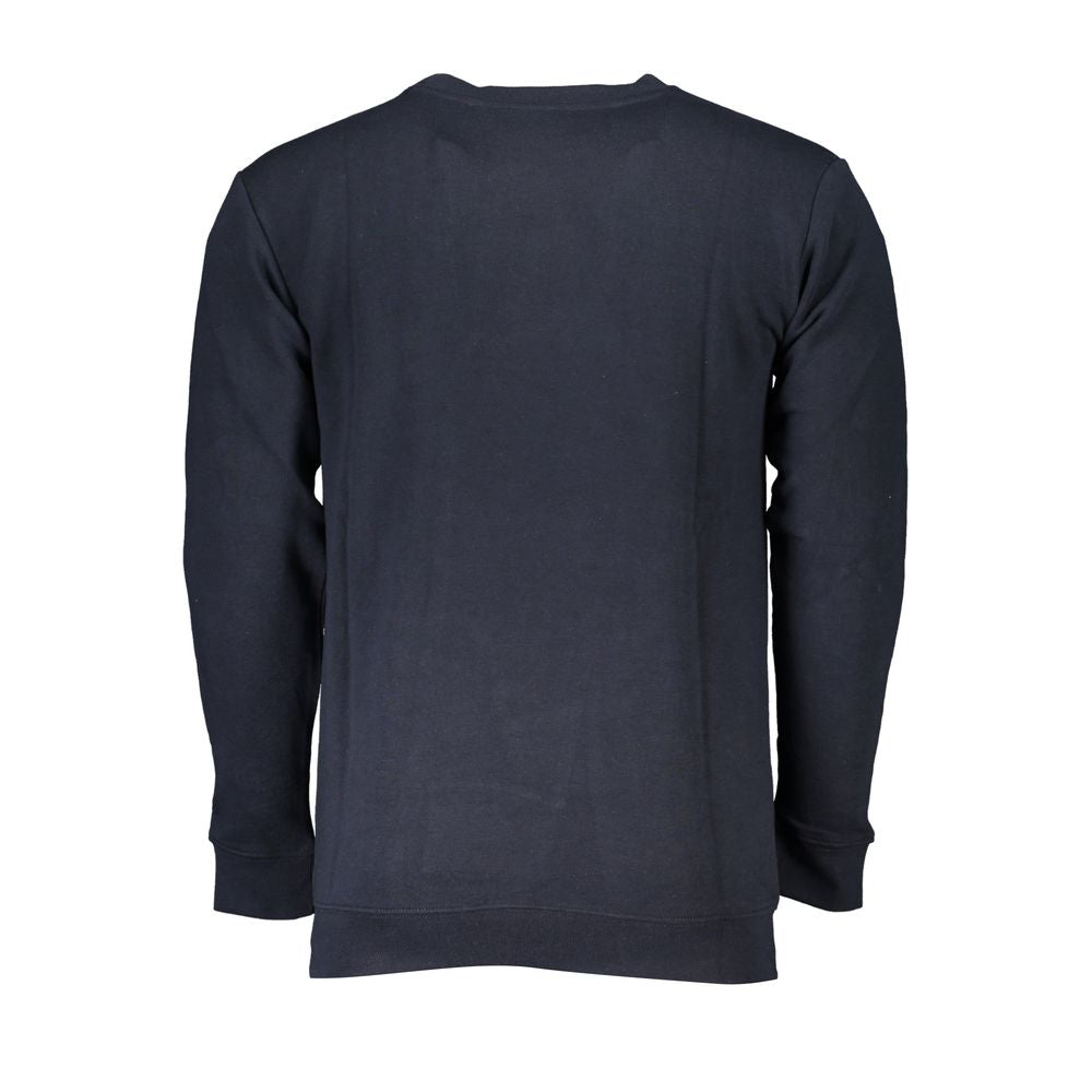 Cavalli Class Blue Cotton Sweater - Bold Comfort Meets Italian Flair
