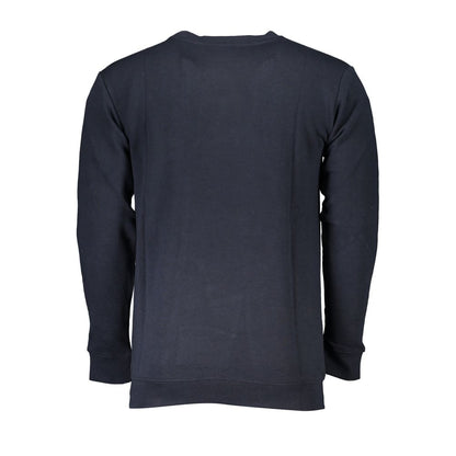 Cavalli Class Blue Cotton Sweater - Bold Comfort Meets Italian Flair