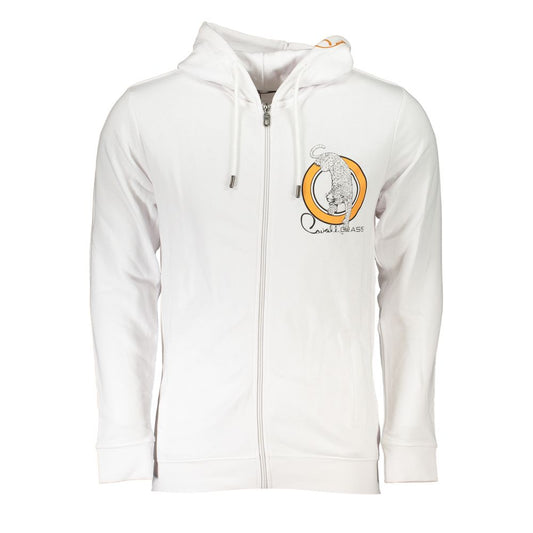 Cavalli Class White Men's Hooded Sweater