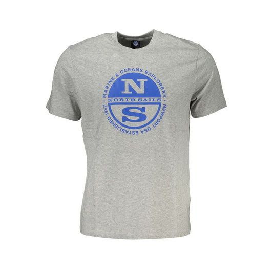 North Sails Men's Gray Cotton T-Shirt