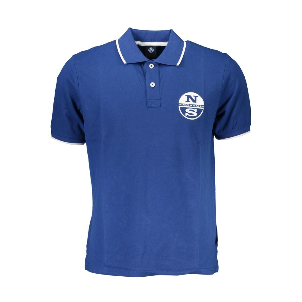North Sails Blue Cotton Polo Shirt - Effortless Style Meets Functionality