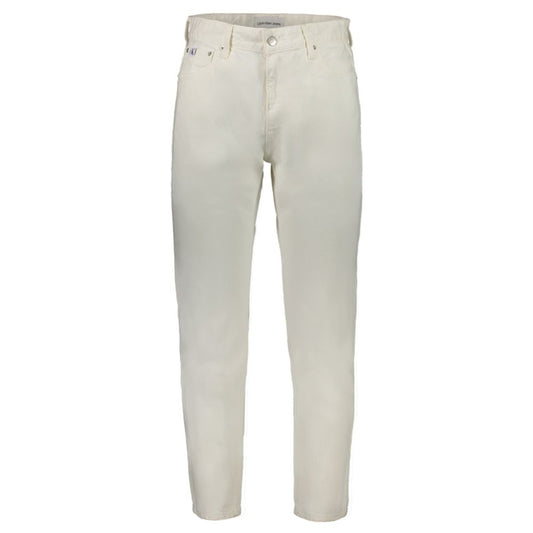 Calvin Klein White Cotton Dad Jeans