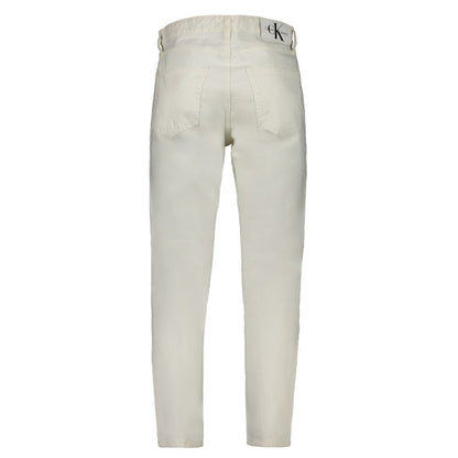 Calvin Klein White Cotton Dad Jeans