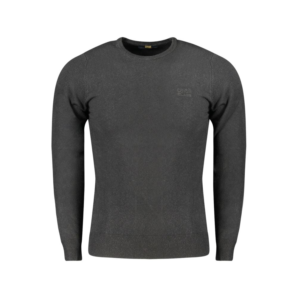 Cavalli Class Black Viscosa Uomo Maglia - Long Sleeved T-Shirt