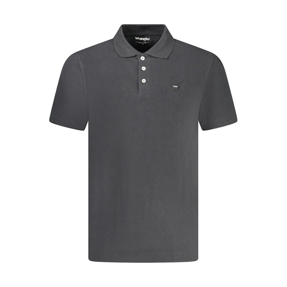 Wrangler Black Cotton Polo Shirt - Stylish Casual Essential