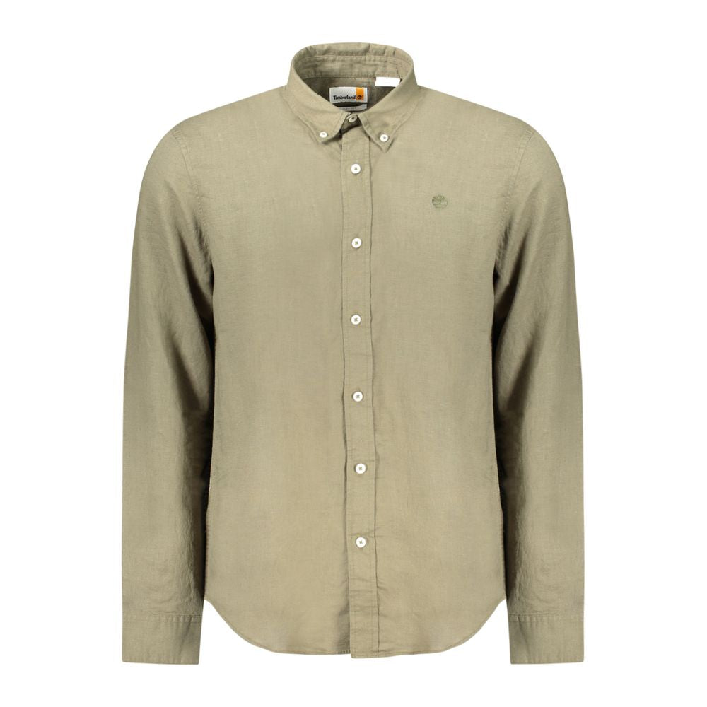 Timberland Green Cotton Long Sleeved Shirt