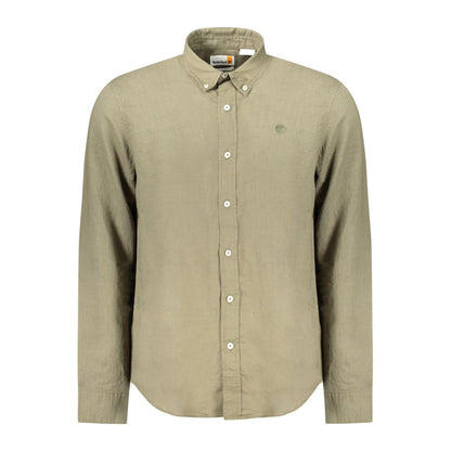 Timberland Green Cotton Long Sleeved Shirt