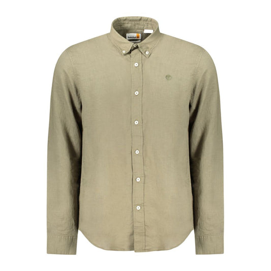 Timberland Green Cotton Long Sleeved Shirt