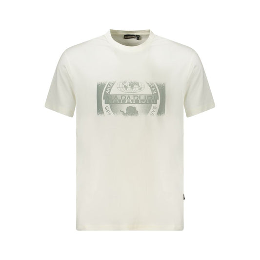 Napapijri White Cotton Men T-Shirt