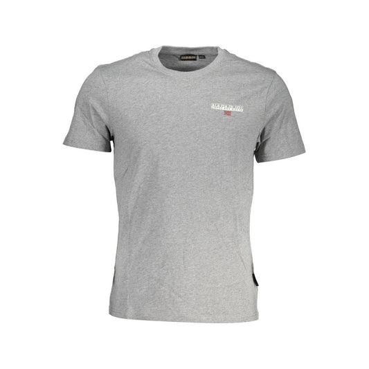 Napapijri Grey Cotton Men T-Shirt