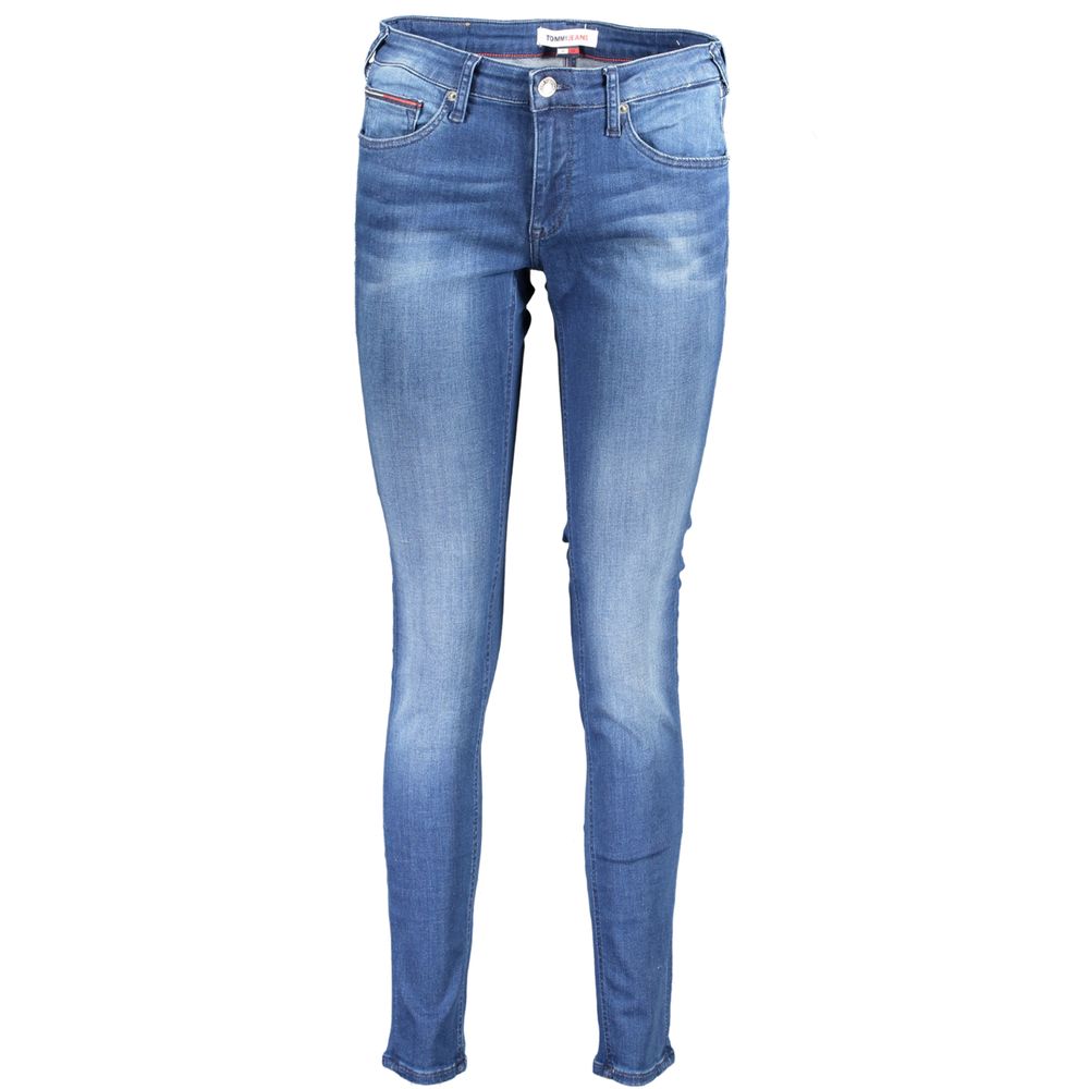 Tommy Hilfiger Blue Cotton Women Jeans - Sylvia Super Skinny