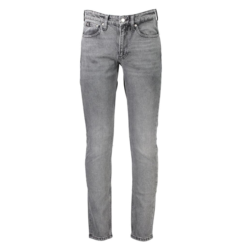 Calvin Klein Brown Cotton Slim Taper Jeans