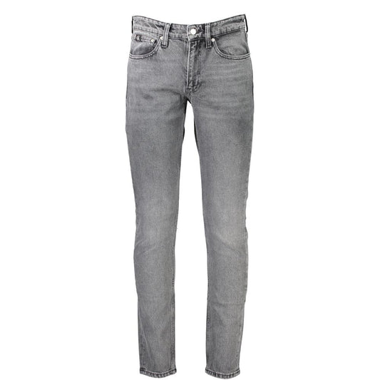 Calvin Klein Brown Cotton Slim Taper Jeans