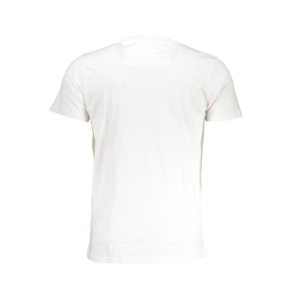 Cavalli Class White Cotton T-Shirt: Effortless Urban Glamour