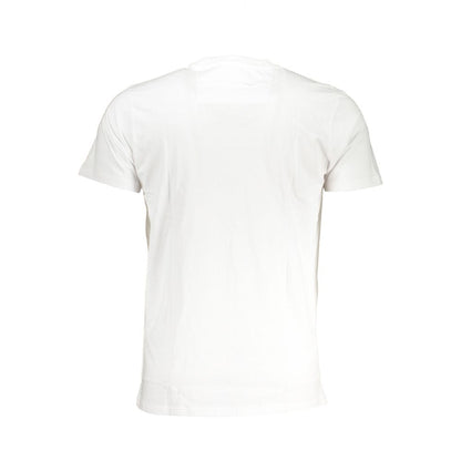 Cavalli Class White Cotton T-Shirt: Effortless Urban Glamour
