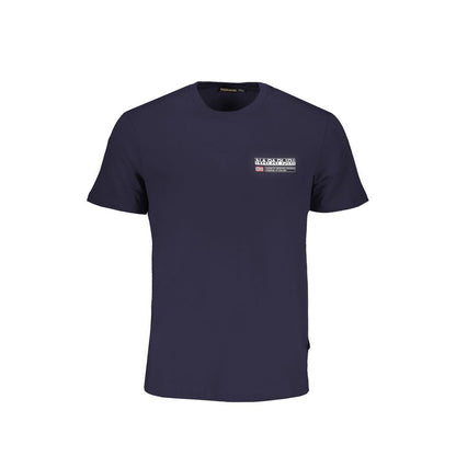 Napapijri Blue Cotton T-Shirt - Stylish and Sustainable