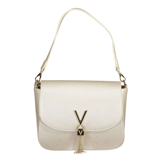 Mario Valentino Gray Faux Leather Handbag with Chain Strap