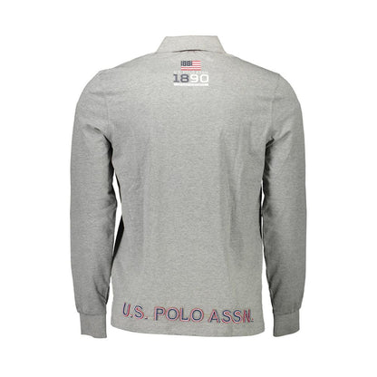 U.S. POLO ASSN. Grey Cotton Men Polo Shirt