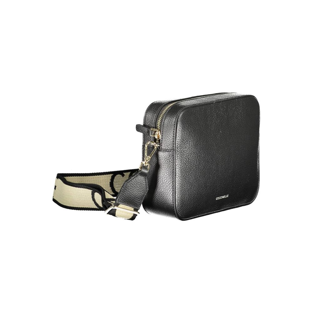 Coccinelle Black Leather Handbag - Italian Elegance Redefined