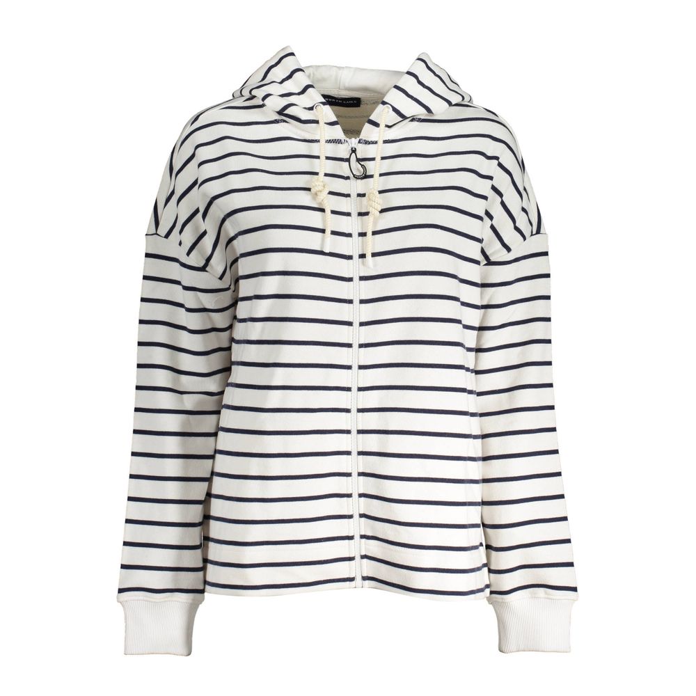 North Sails Women's Hooded Sweatshirt White Cotton