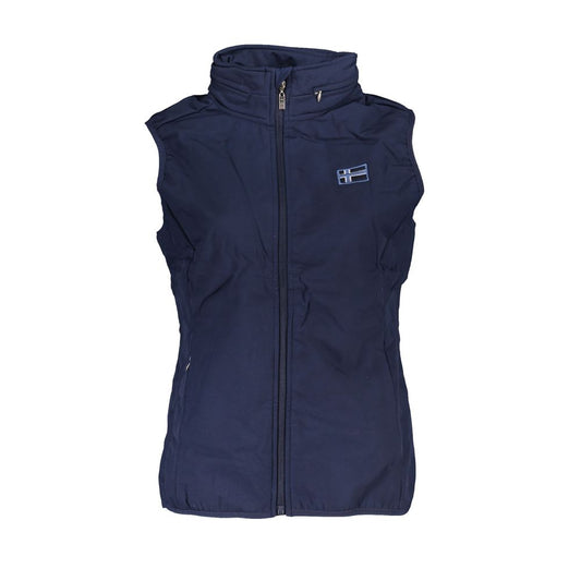 Scuola Nautica Blue Polyester Sleeveless Jacket & Coat
