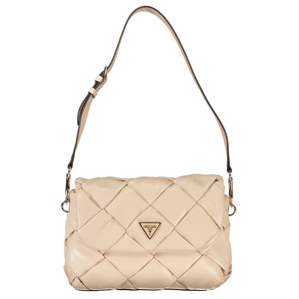 Guess Jeans Pink Handbag – Faux Leather, Versatile Backpack Design