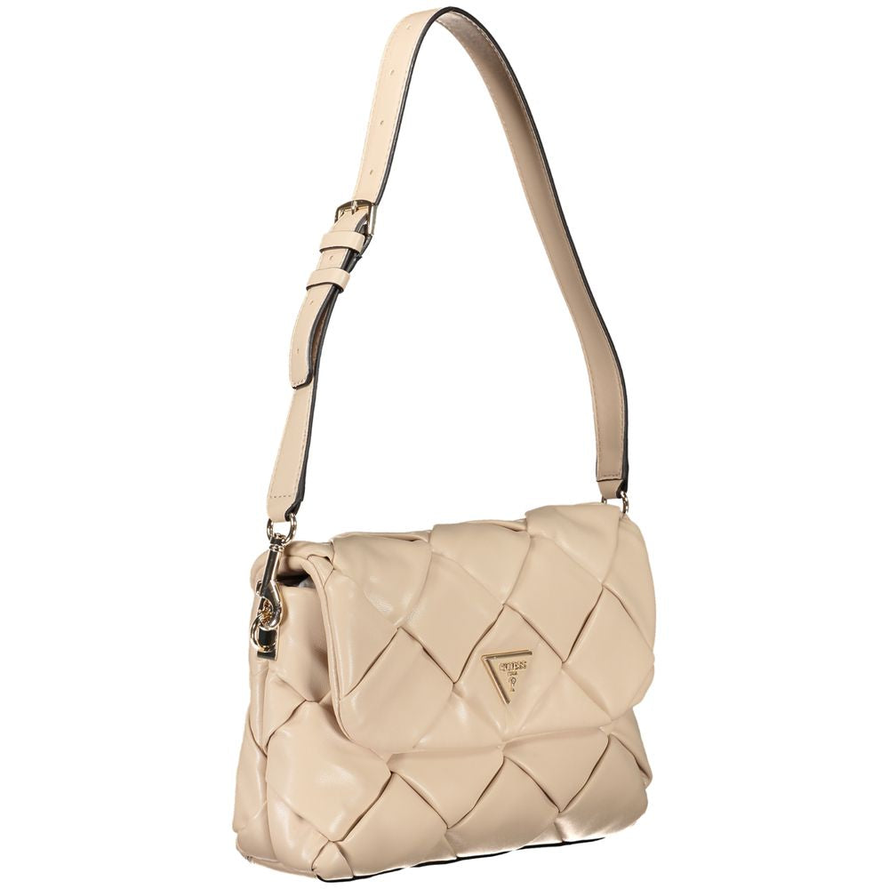Guess Jeans Pink Handbag – Faux Leather, Versatile Backpack Design