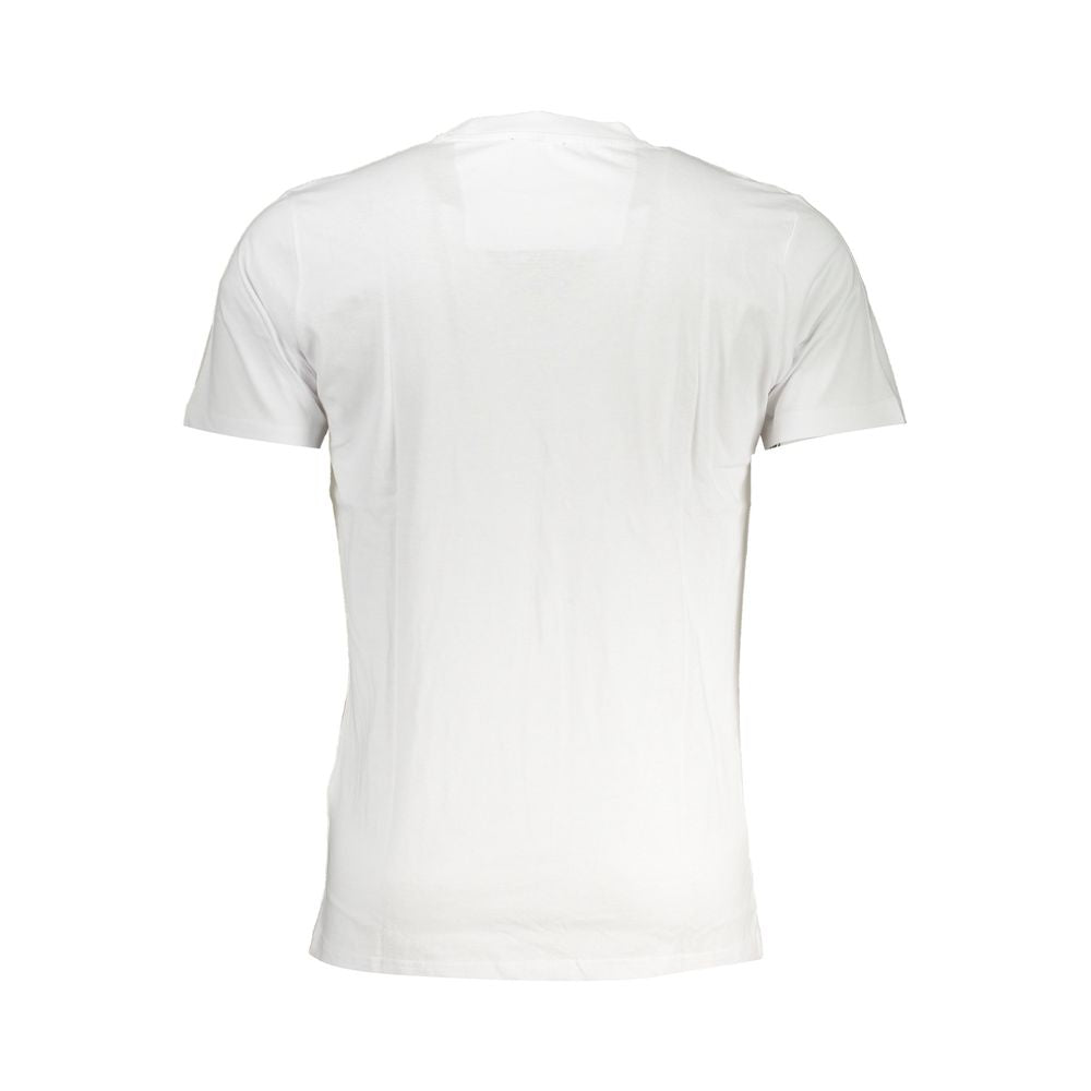 Cavalli Class White Cotton T-Shirt: Bold Expression in Everyday Fashion