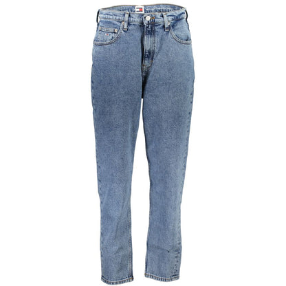 Tommy Hilfiger Blue Cotton MOM Jeans