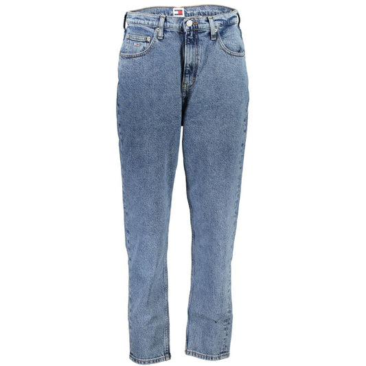 Tommy Hilfiger Blue Cotton MOM Jeans