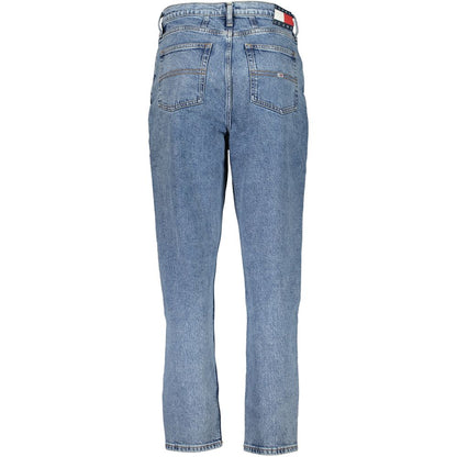 Tommy Hilfiger Blue Cotton MOM Jeans