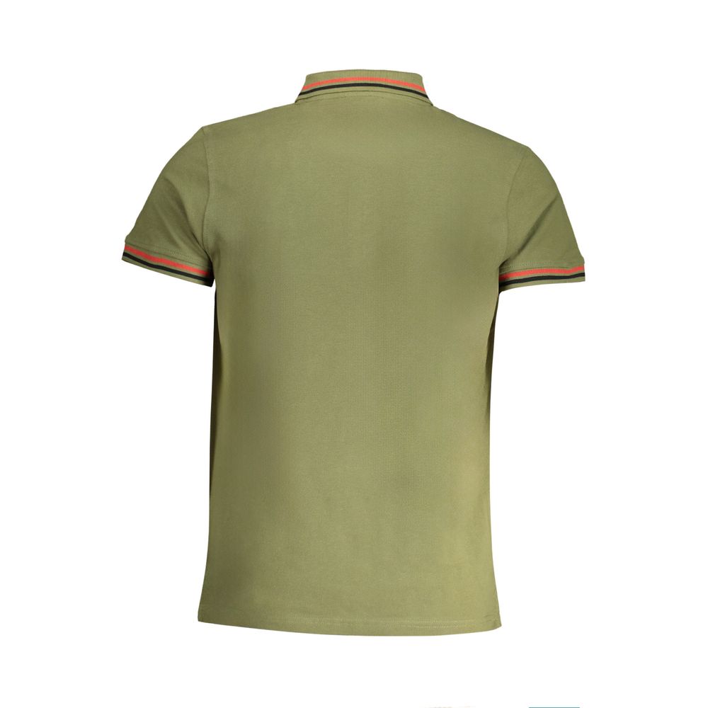 Cavalli Class Green Cotton Polo Shirt - Stylish Comfort Redefined