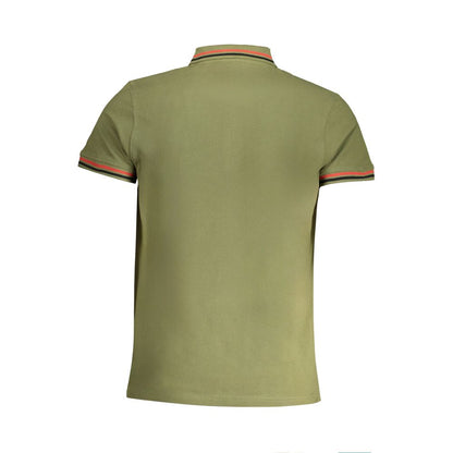 Cavalli Class Green Cotton Polo T-Shirt