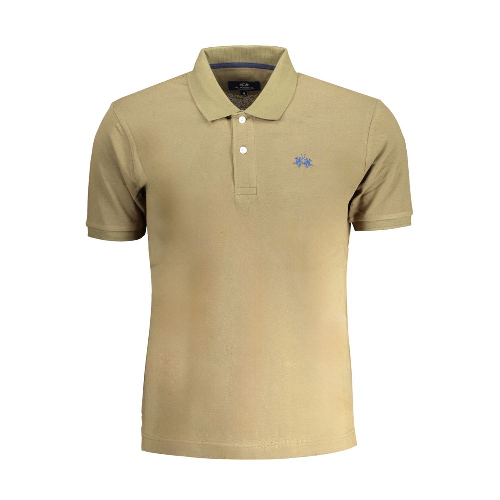La Martina Green Cotton Polo Shirt - Timeless Elegance Meets Sporty Sophistication
