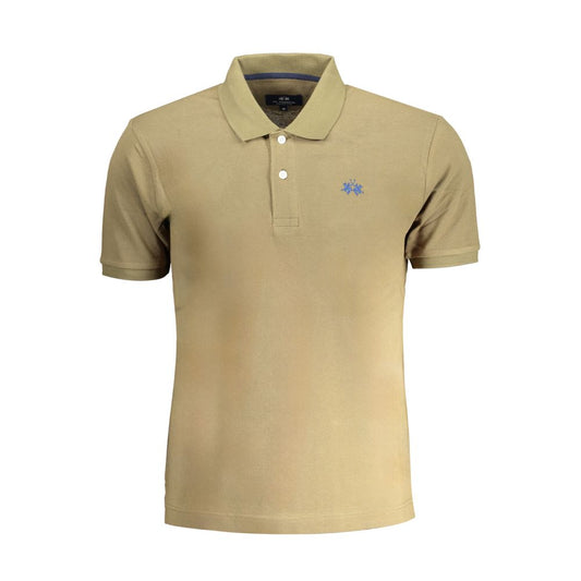 La Martina Green Cotton Polo Shirt - Timeless Elegance Meets Sporty Sophistication