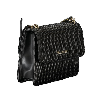 Mario Valentino Black Polyethylene Handbag with Chain Strap