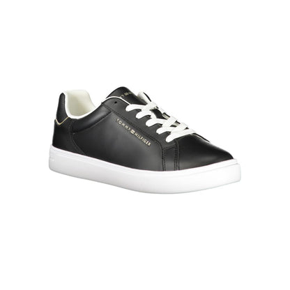 Tommy Hilfiger Black Leather Women's Sneaker