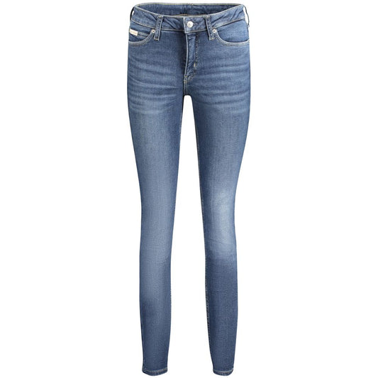 Calvin Klein Blue Cotton Jeans - Mid Rise Skinny Fit